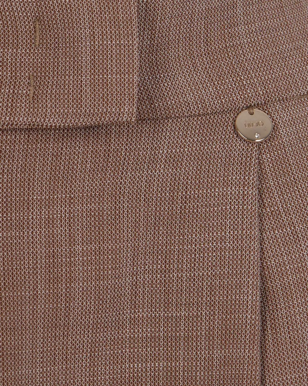 Liu Jo Brown Wide-Leg Biscuit Pants