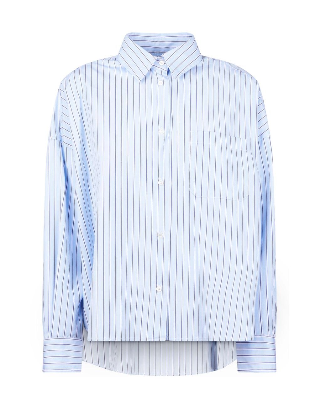 Weekend by Maxmara Blue Aureo Striped Button-Up Shirt