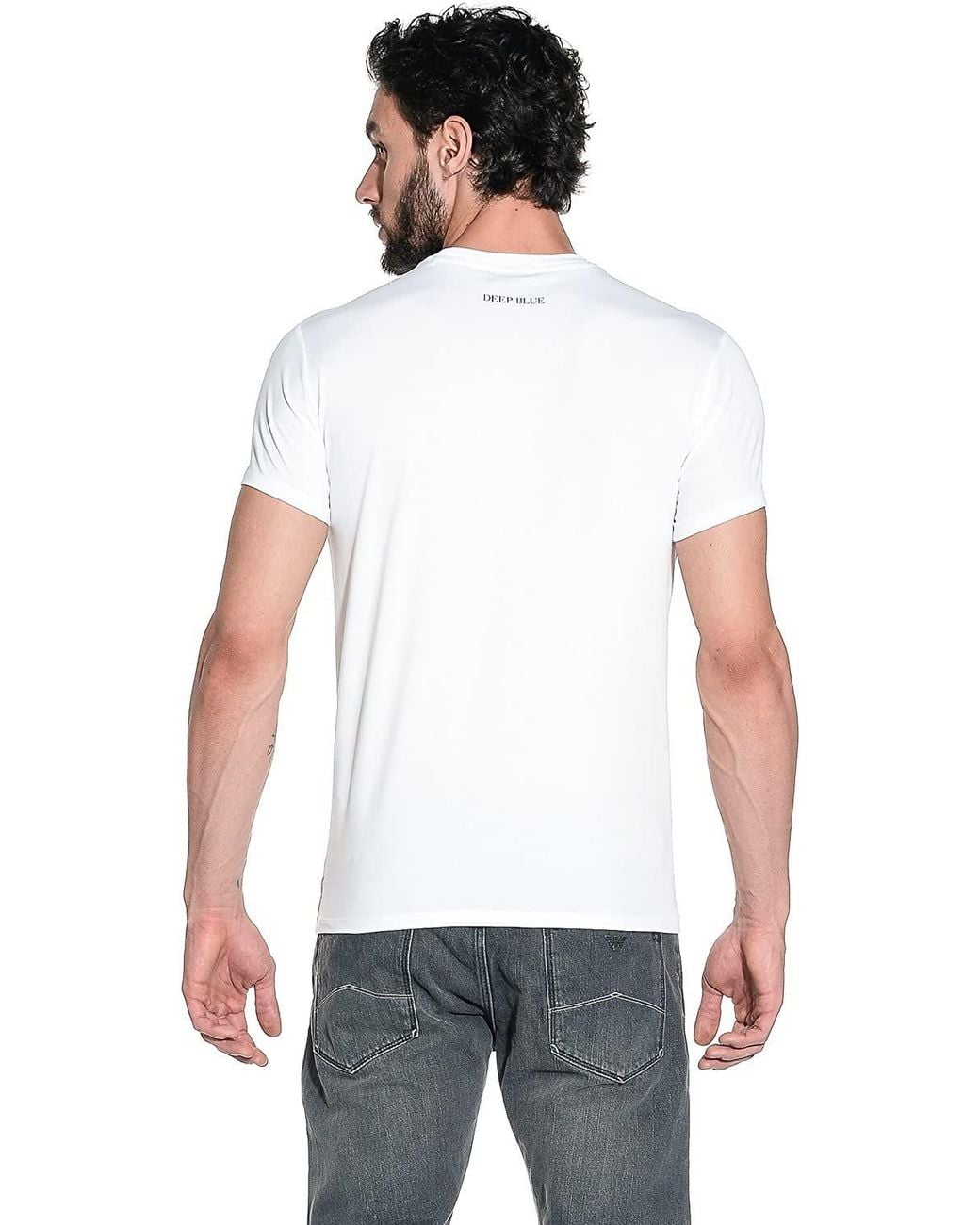 Armani Jeans White Logo Details T-Shirt for men