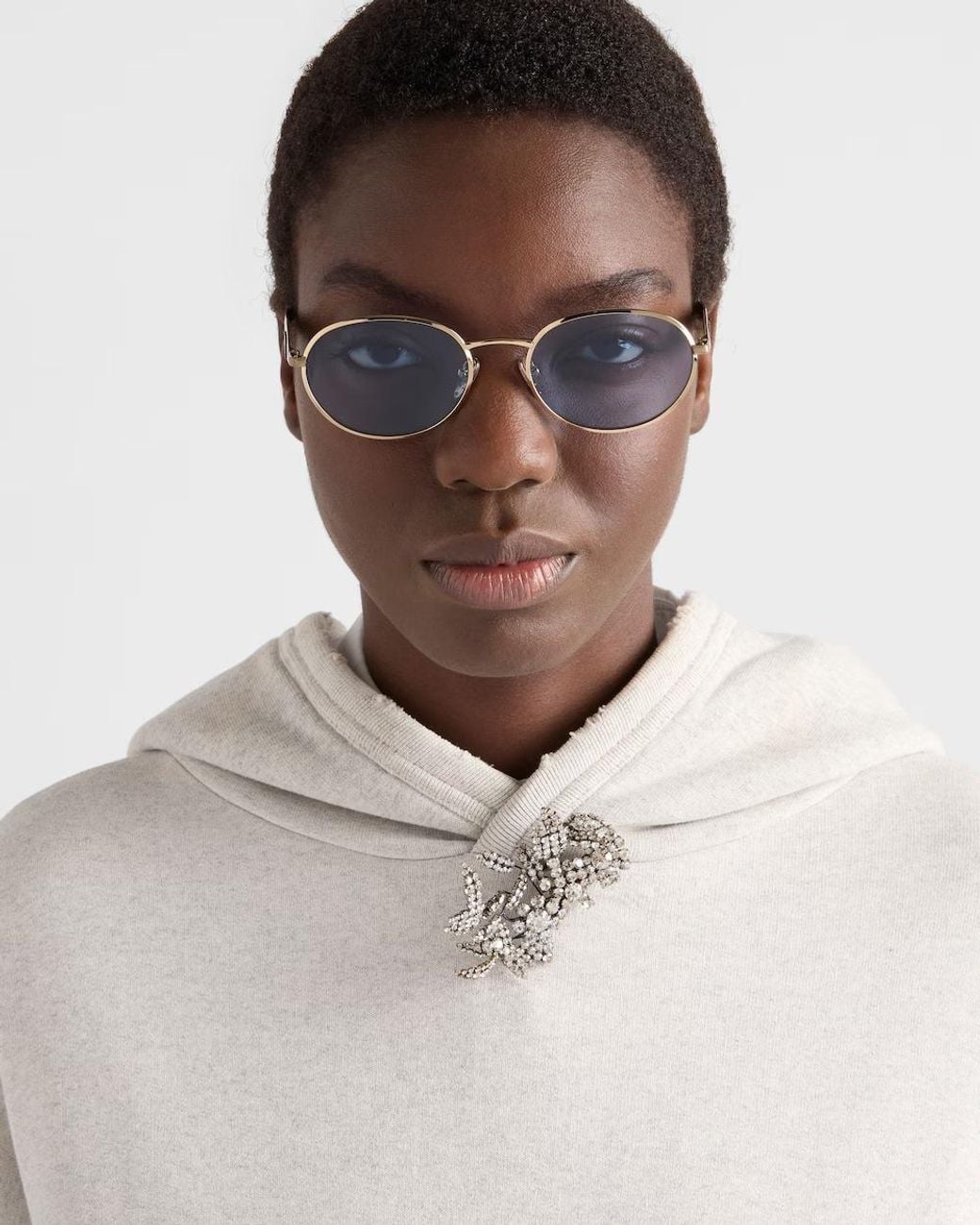 Prada Blue Sunglasses With Logo