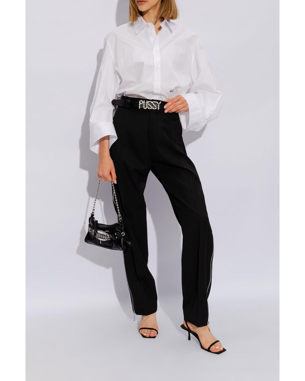 DSquared² Black Side-Zip Trousers