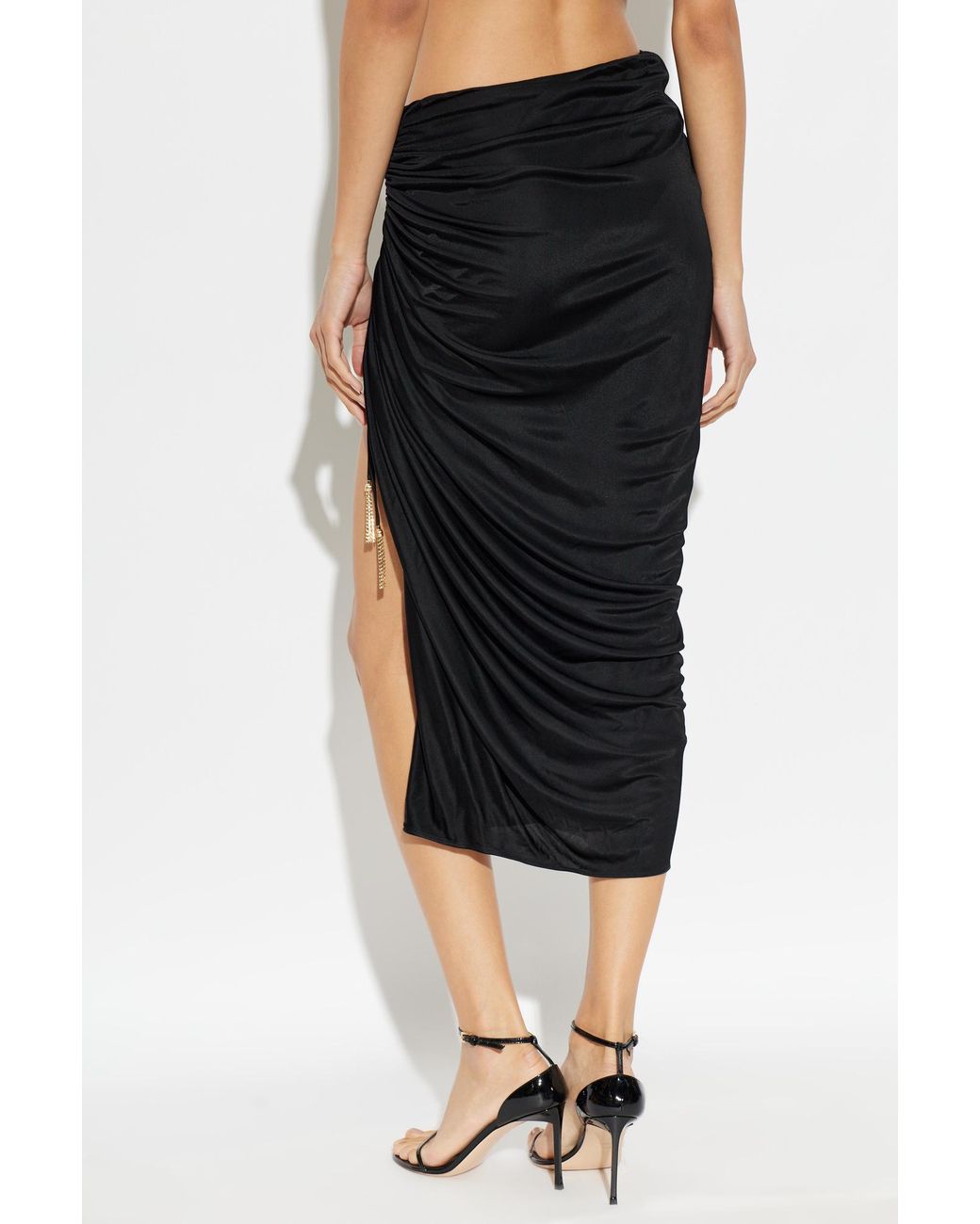 Balmain Black Asymmetric Skirt