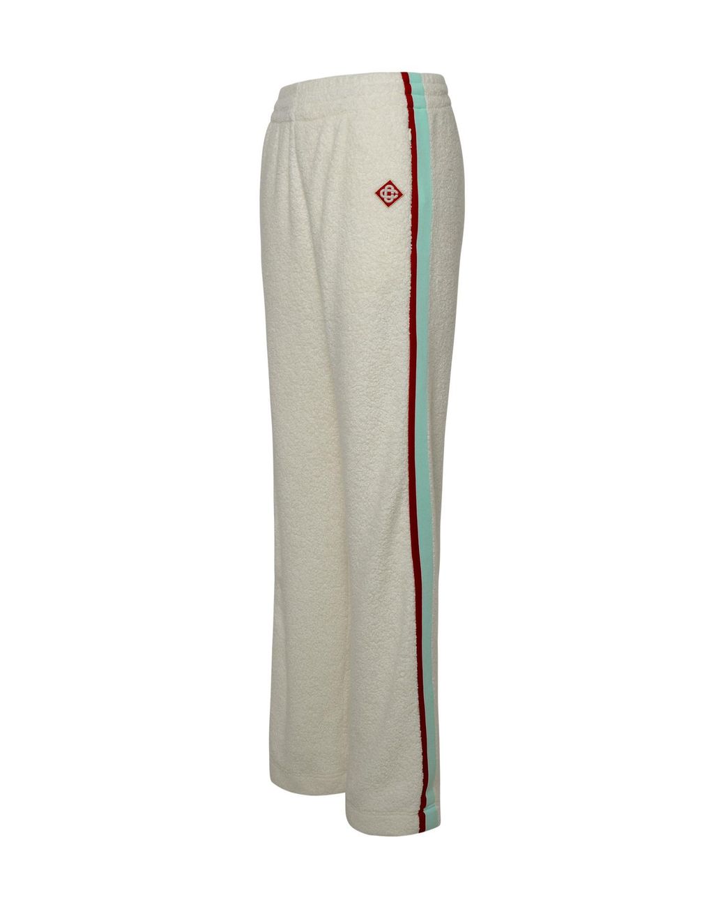 Casablanca Gray Logo-Patch Straight Leg Fleece Track Pants