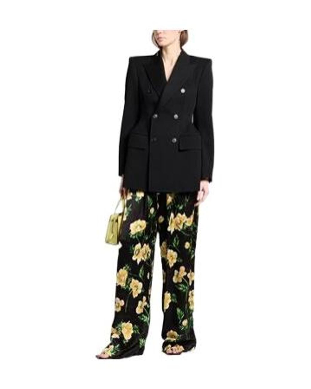 Balenciaga Black Peak-Lapel Double-Breasted Blazer