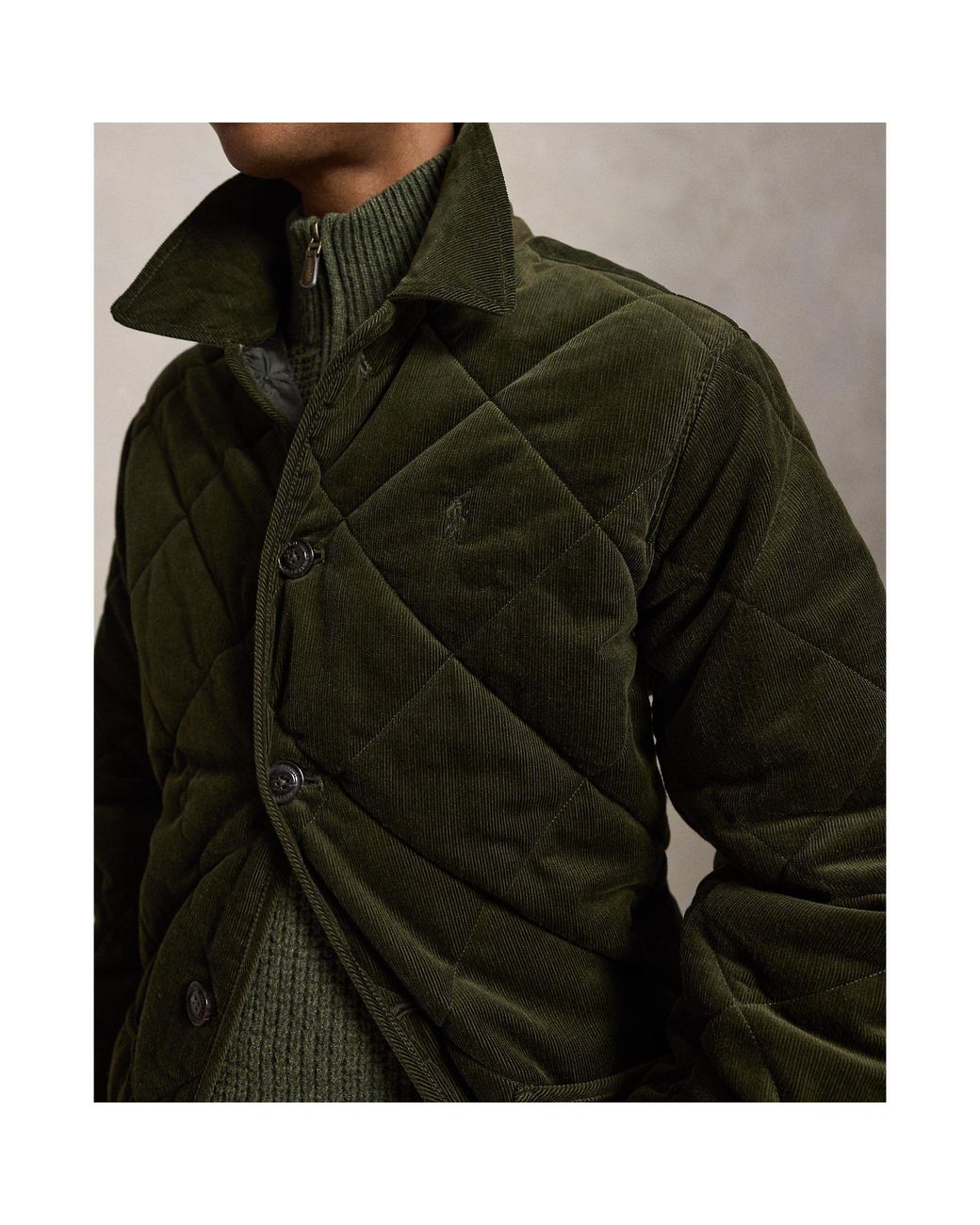 Polo Ralph Lauren Green Quilted Jacket for men
