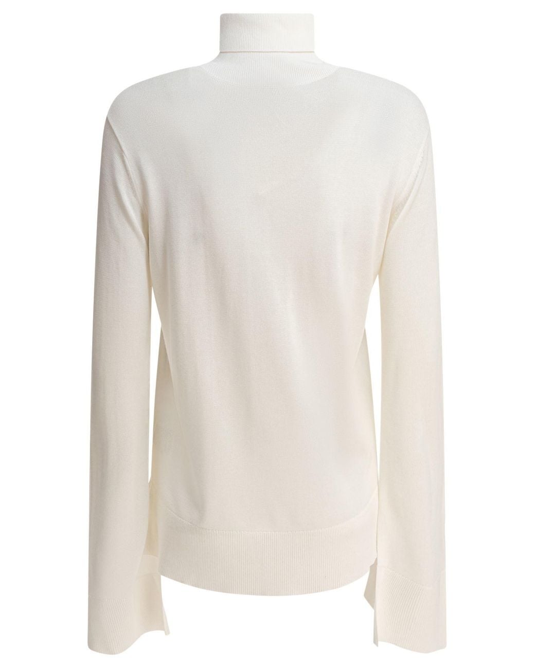 Totême White Totême High Neck Knitted Blouse