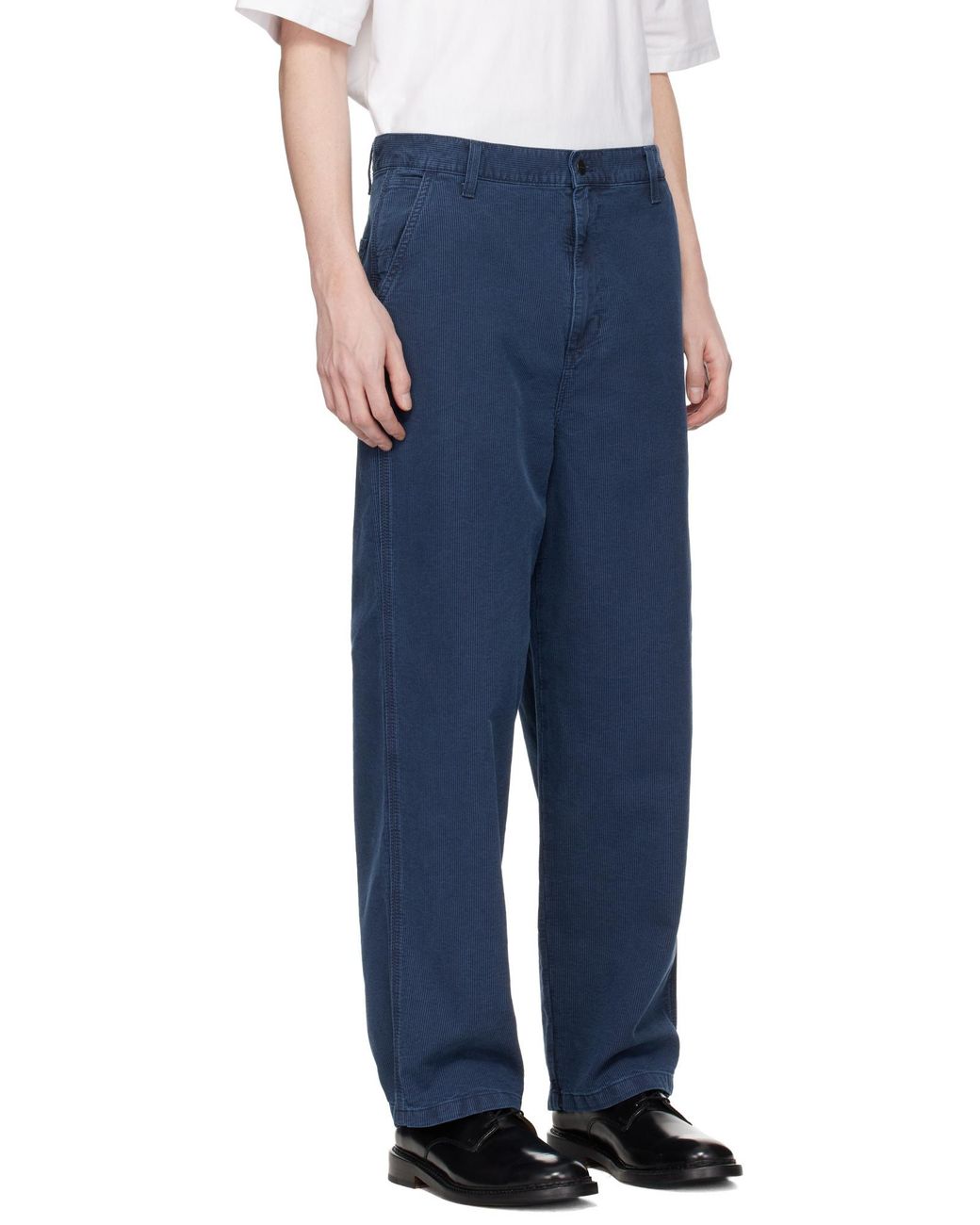 Carhartt Blue Parrish Cotton-Corduroy Trousers for men