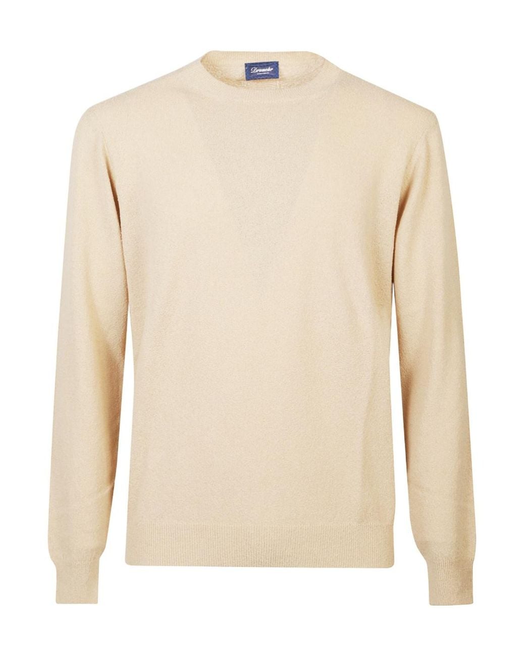 Drumohr Natural Crew Neck Knitted Sweater for men