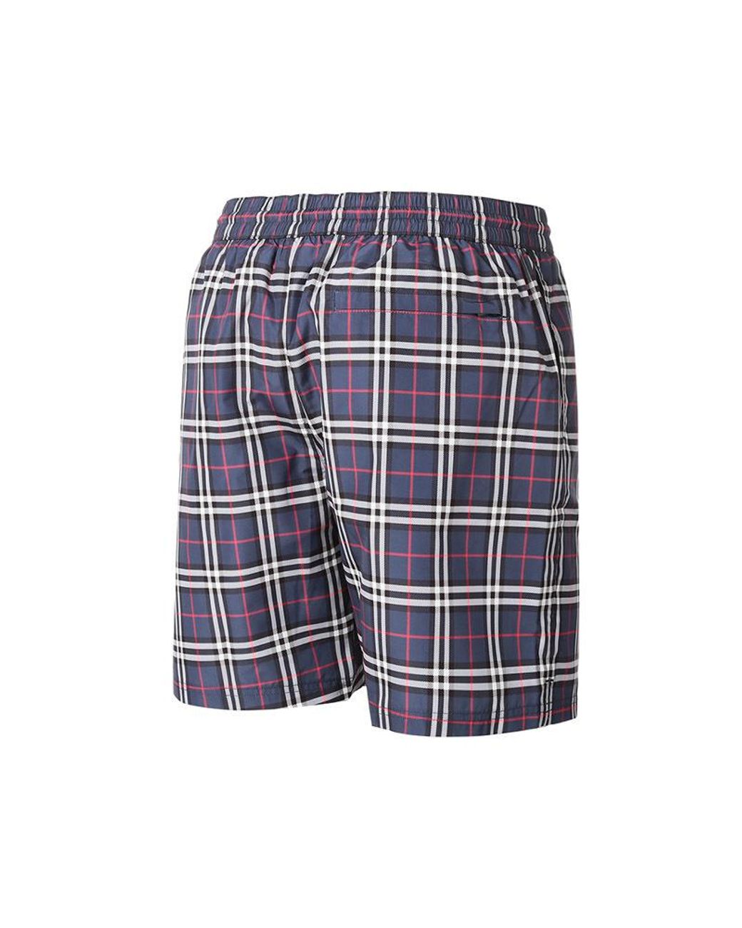 Burberry Blue Check Drawcord Swim Shorts for men