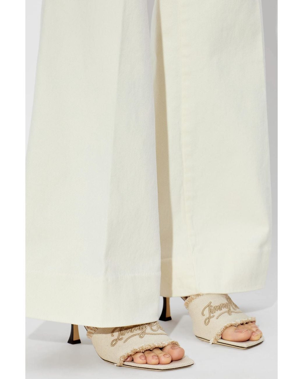 Jimmy Choo Natural Logo High-Heeled Sandals