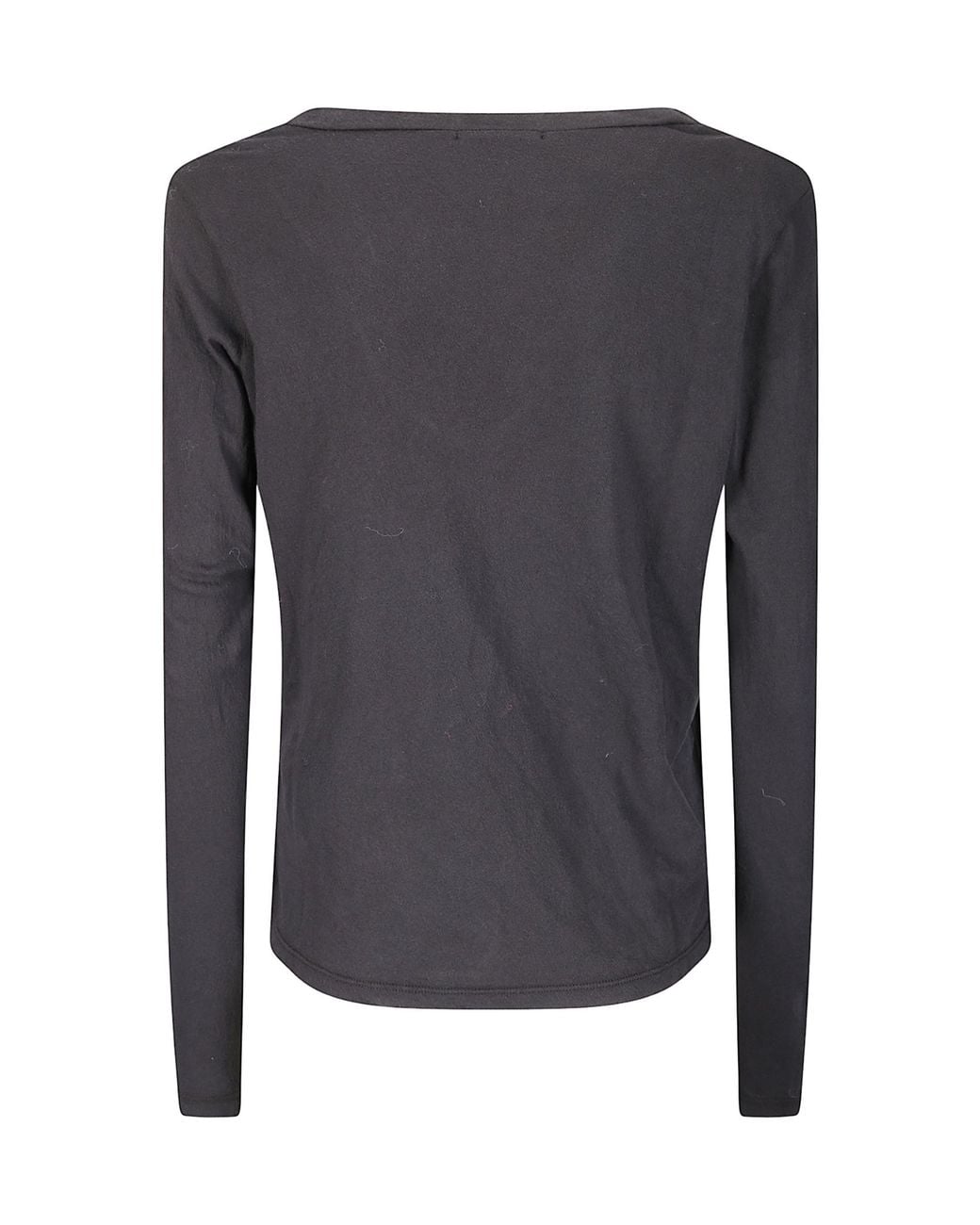 James Perse Blue Deep V-Neck Long Sleeve T-Shirt