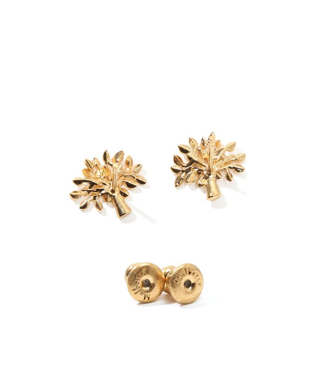 Mulberry Metallic Tree Earrings