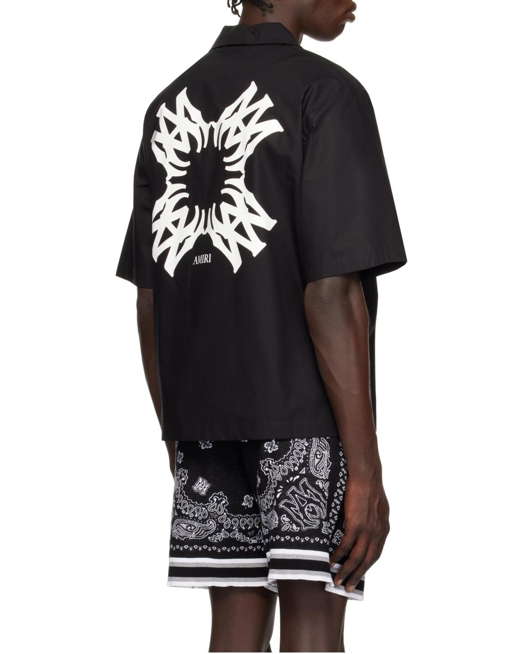 Amiri Black Pool Cue Bowling Shirt for men