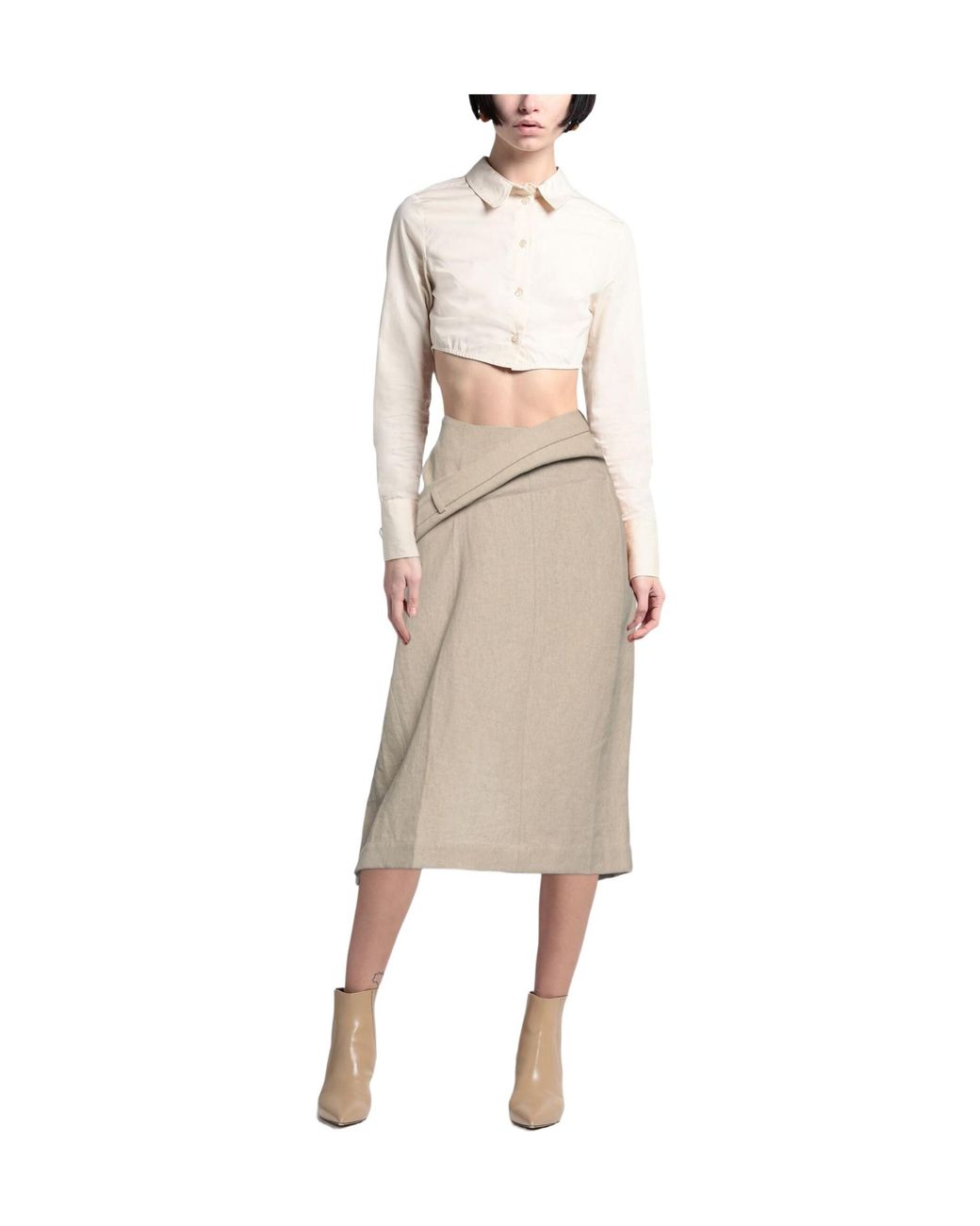 Jacquemus Natural Midi Skirts