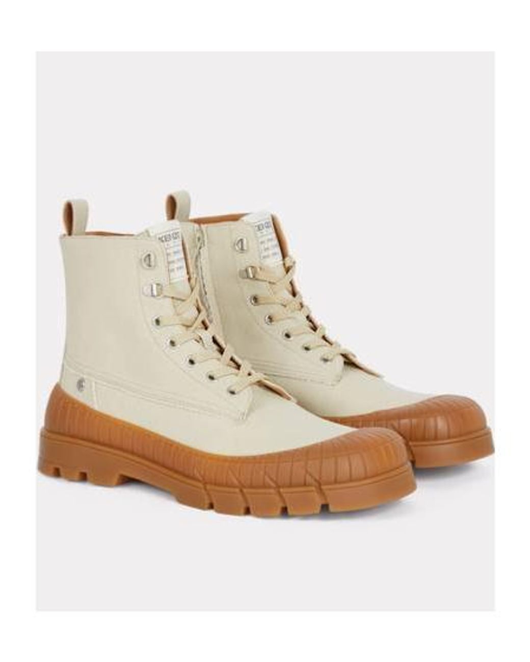 KENZO Natural -Gobi' Lace-Up Boots for men