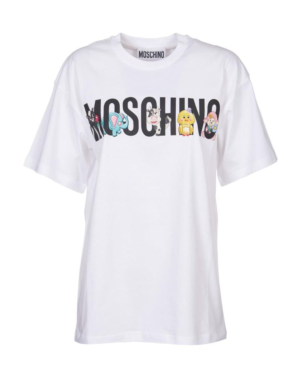 Moschino White Round-Necked T-Shirt