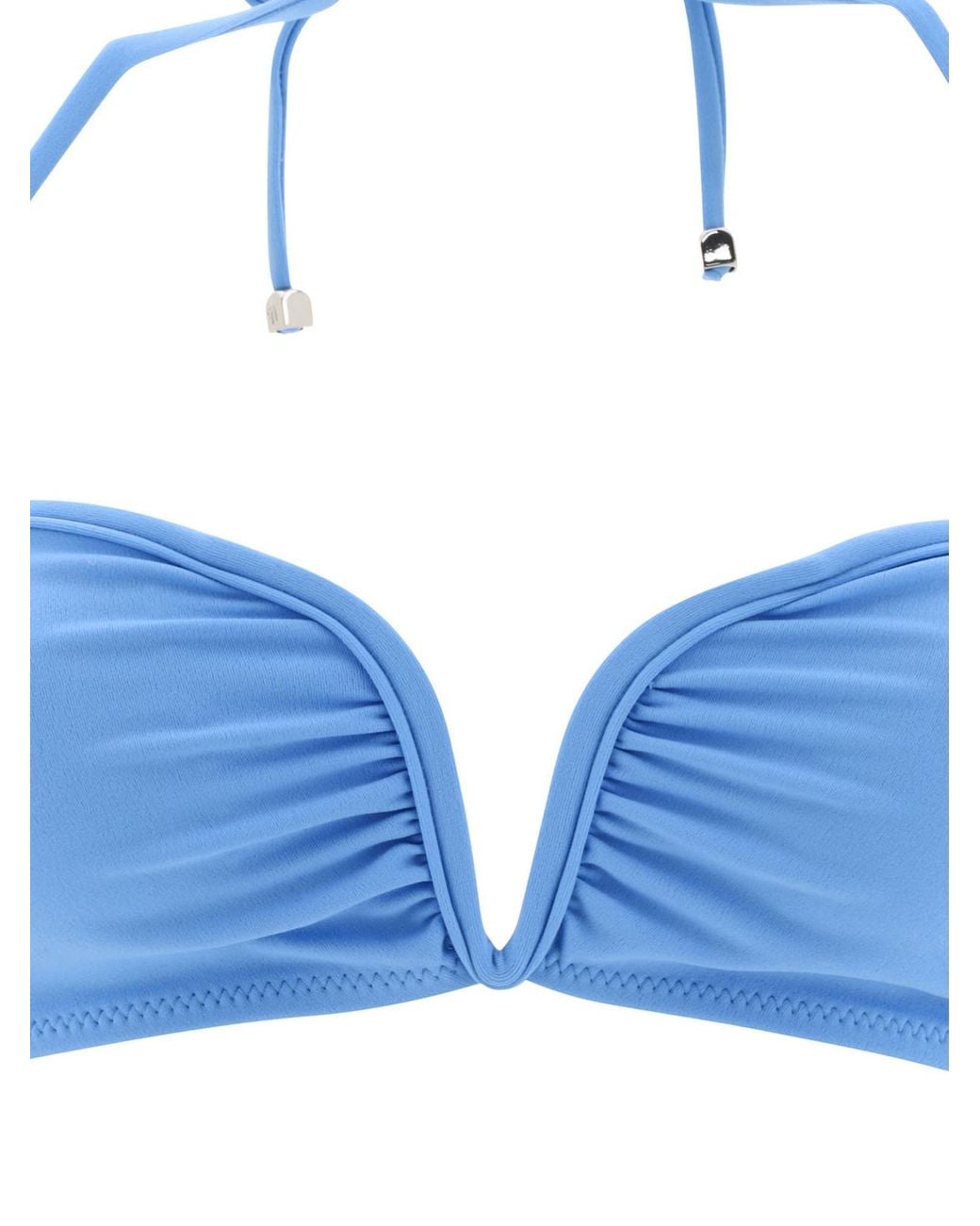 Nanushka Blue Manou Halterneck Bikini Top