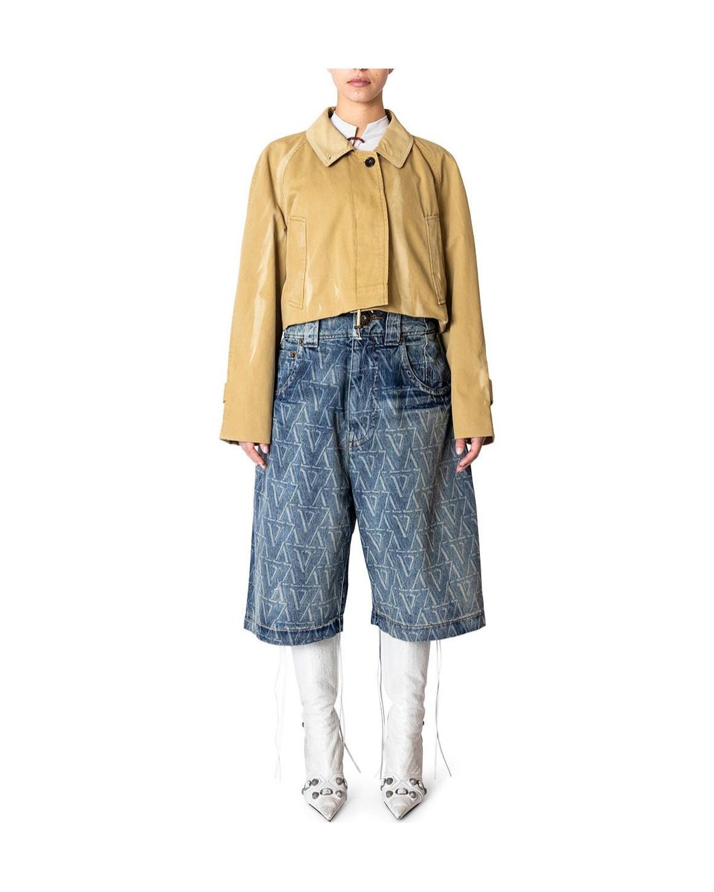 Acne Natural Long-Sleeved Casual Jacket