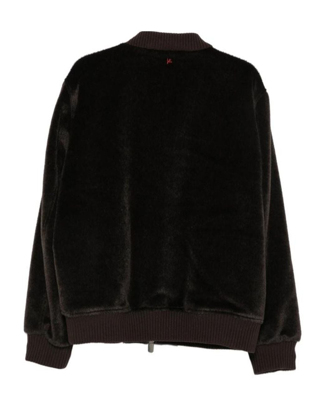 Isaia Black Long-Sleeve Zip-Up Jacket for men