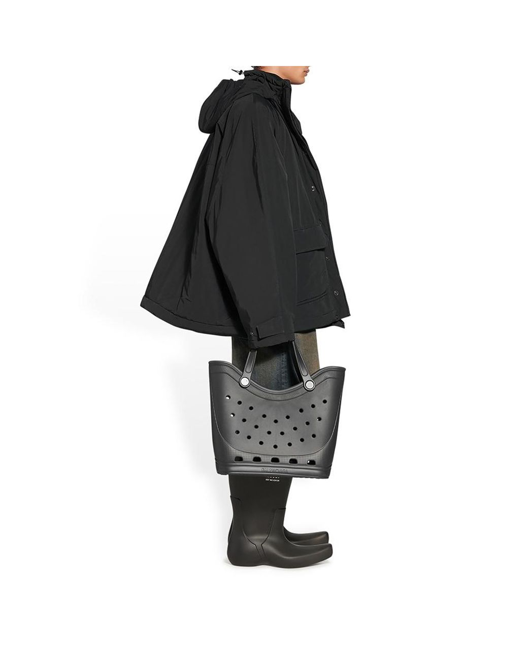 Balenciaga Black Bb Icon Kick Parka for men