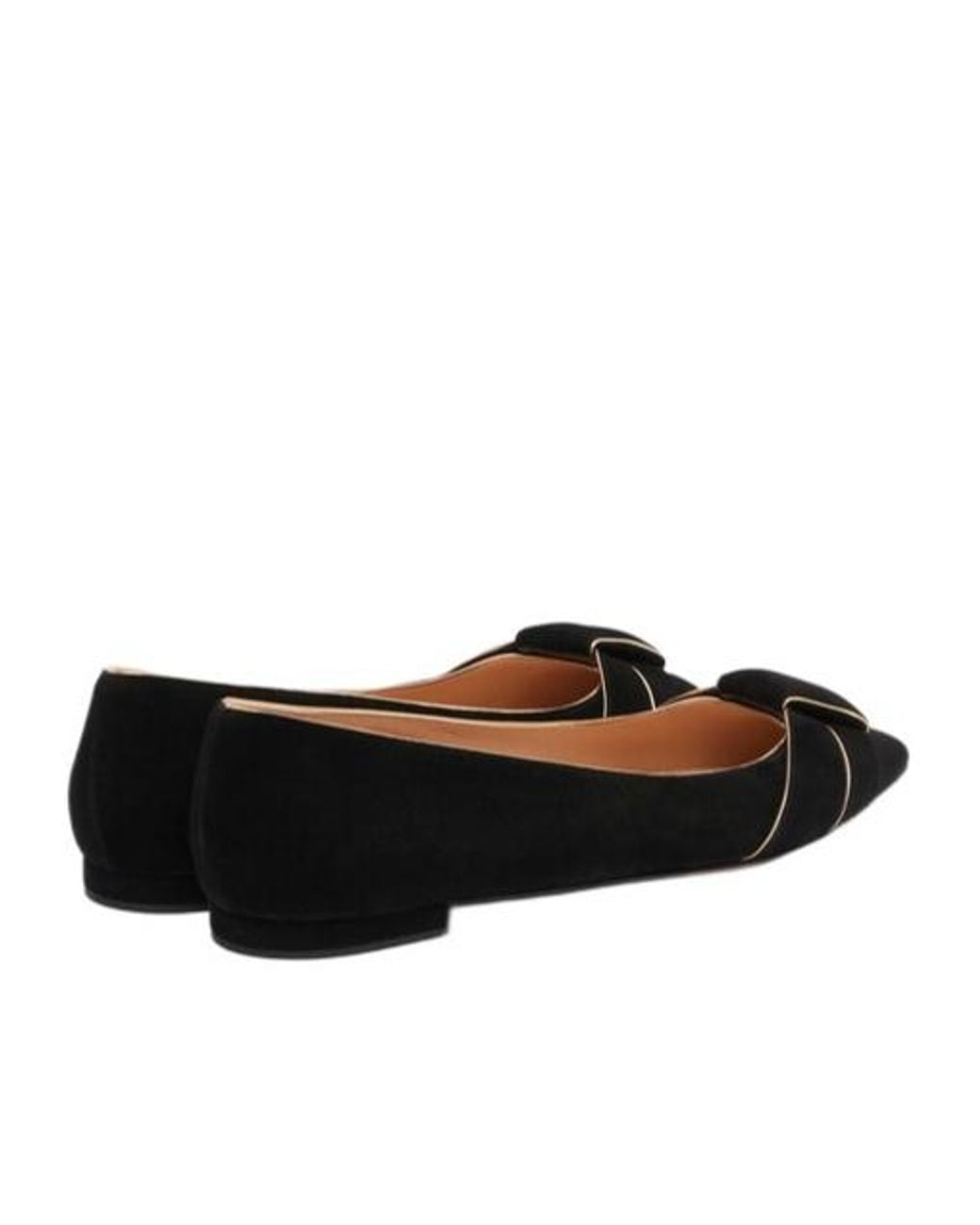 Gianvito Rossi Black Suede Ballet Flats