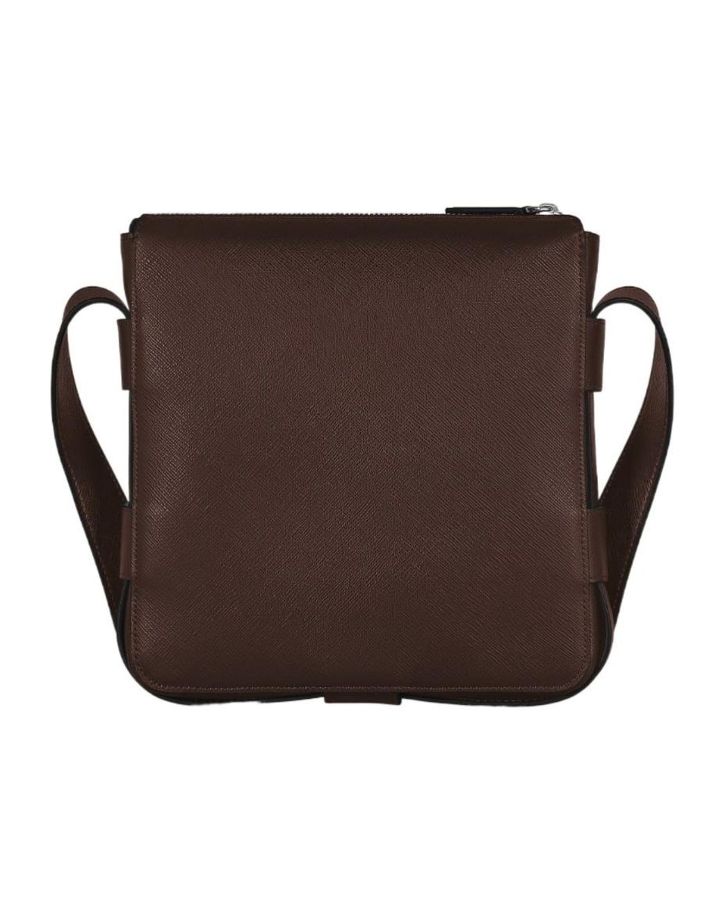 Montblanc Brown Vertical Belt Messenger Bag for men