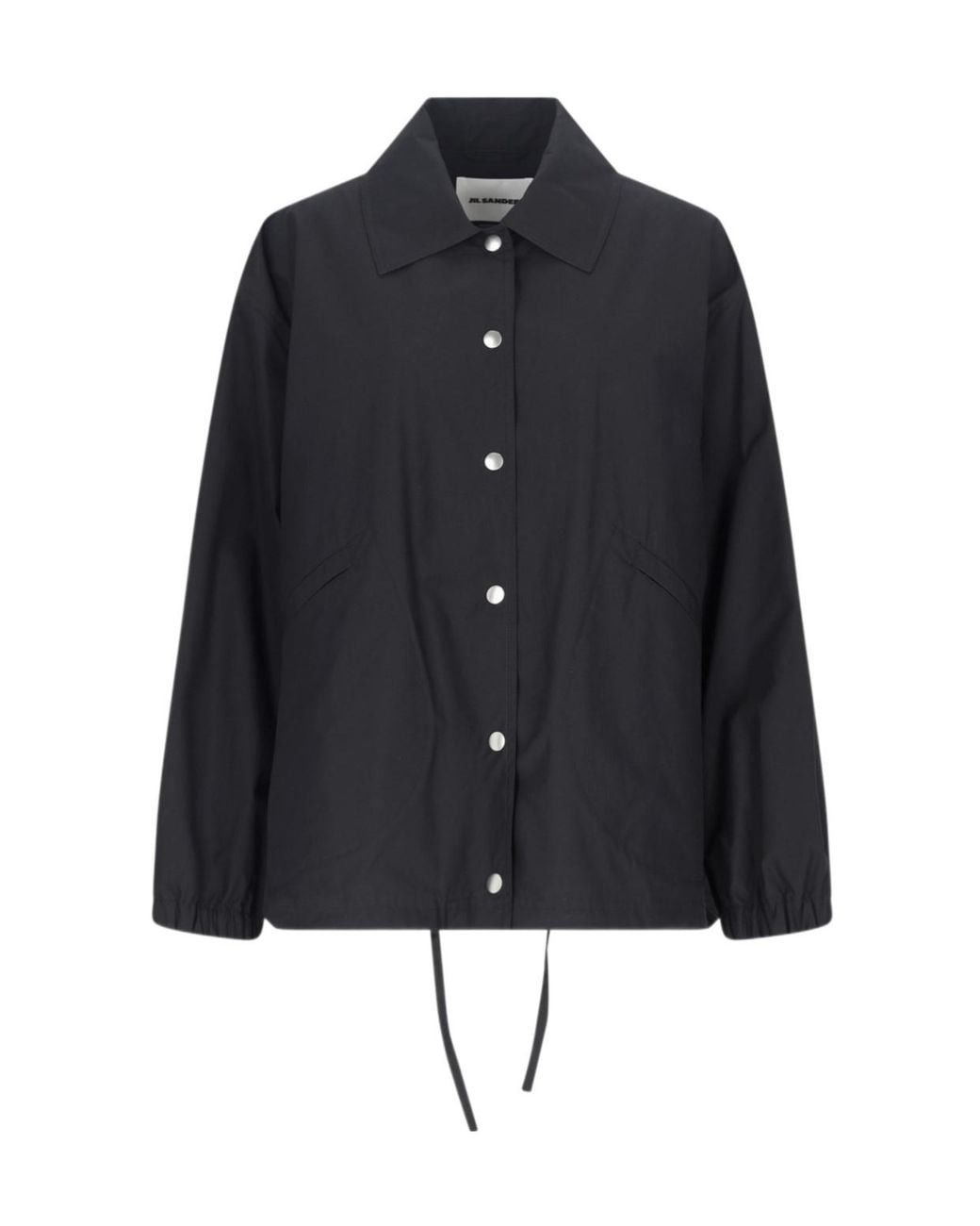 Jil Sander Blue Logo-Printed Textured Jacket