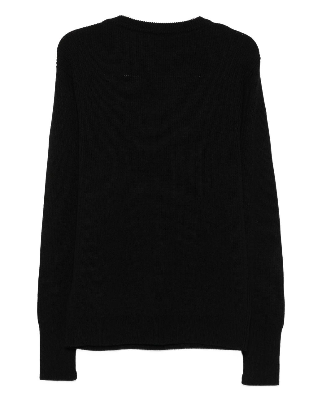 Barena Black Ribbed Crew-Neck Sweater for men
