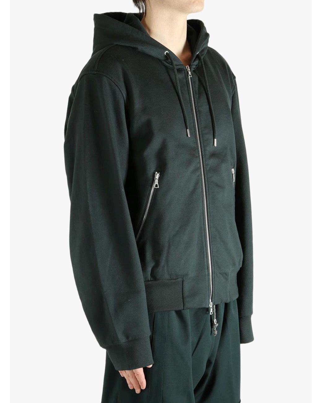 Dries Van Noten Green Schwarz Kapuzenpullover for men