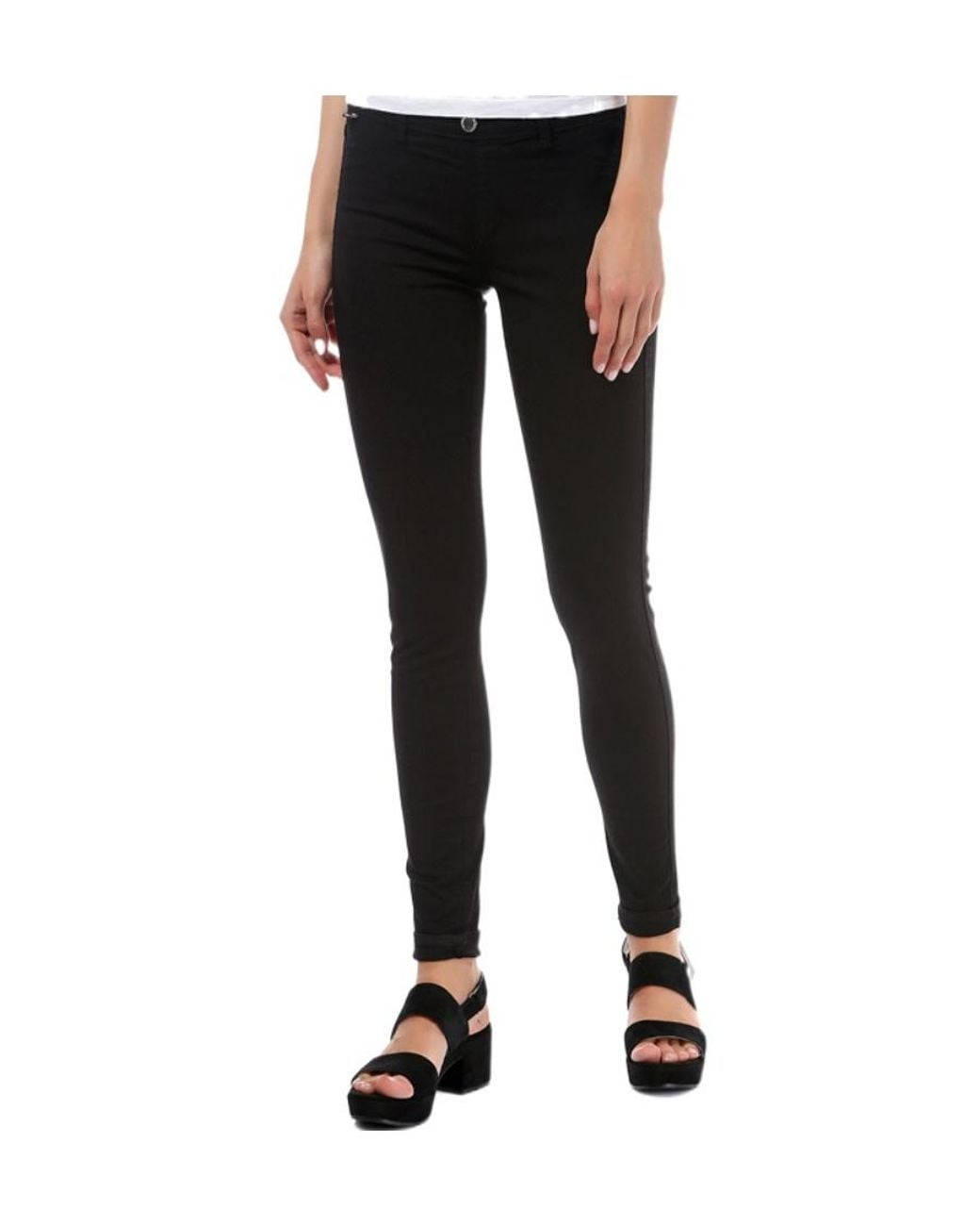 Moschino Black Denim Casual Pants