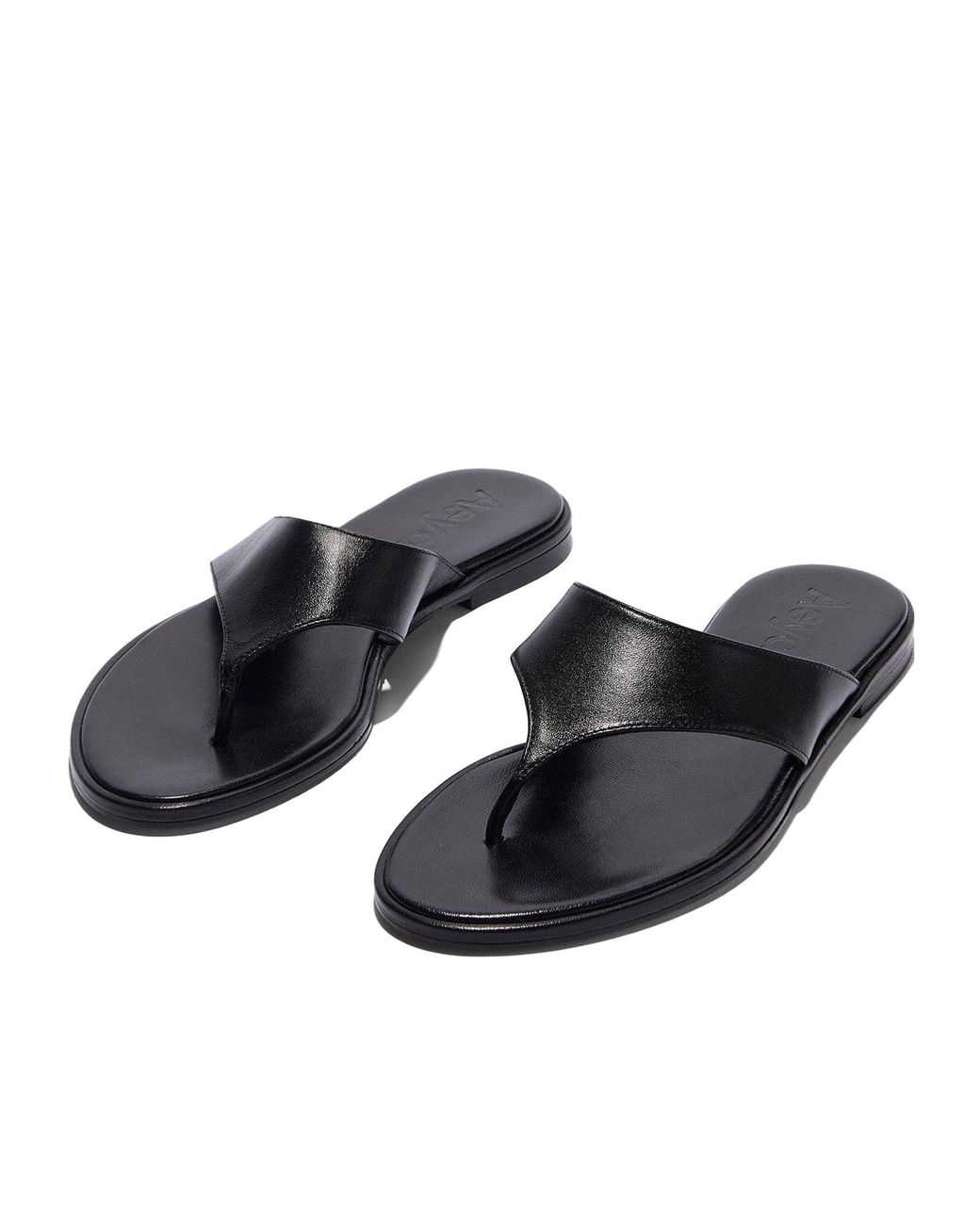Aeyde Black Thong Slide Sandals