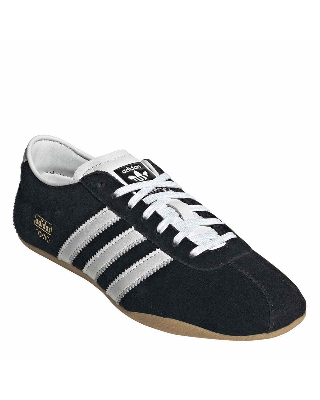 Adidas Originals Black Suede Low-Top Lace-Up Shoes