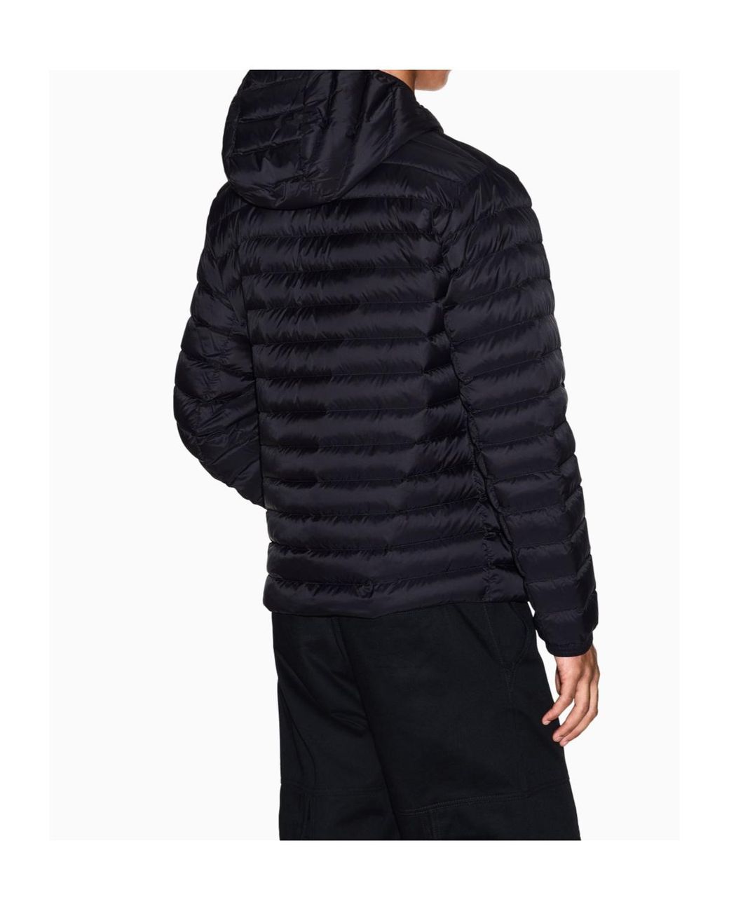 ARMANI EXCHANGE Blue Zipper Down Jacket for men