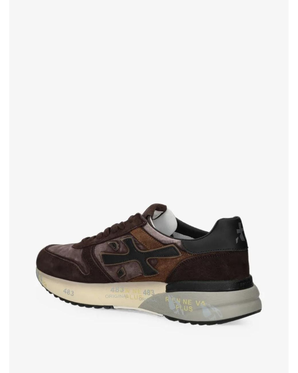 Premiata Brown Panelled Sneakers for men