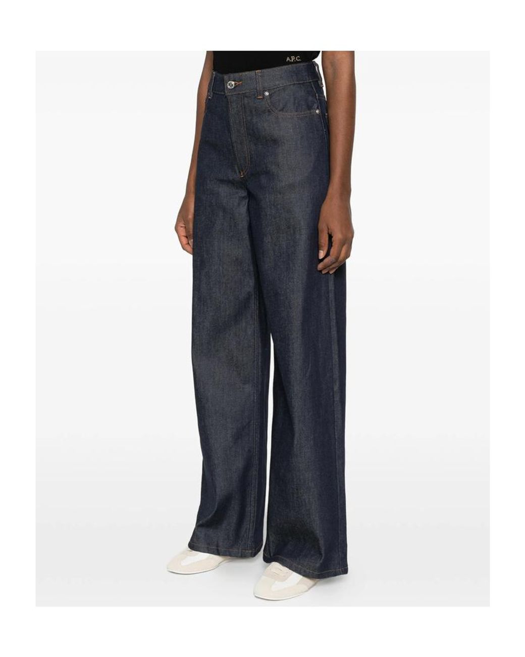A.P.C. Blue Wide-Leg Loose Jeans