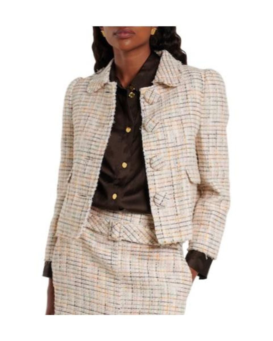 ShuShu/Tong Natural Short Plaid Jacket