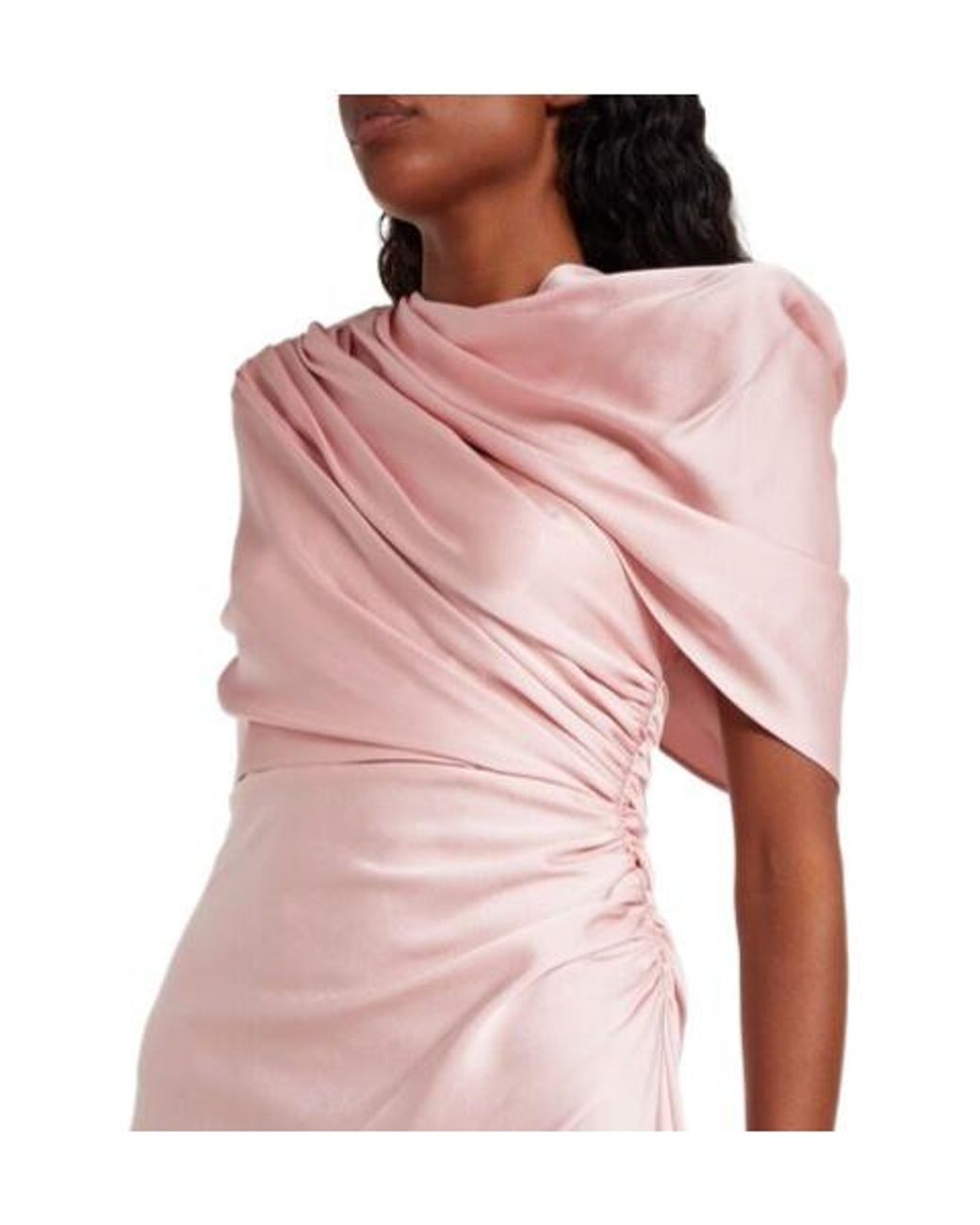 Stella McCartney Pink Draped Satin Gown