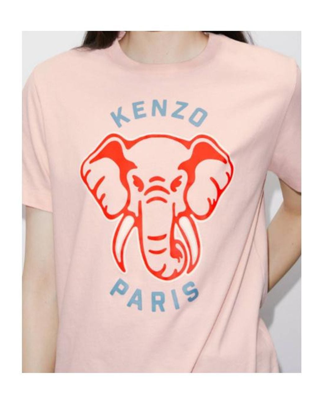 KENZO Pink Loose-Fit Varsity Jungle Elephant T-Shirt
