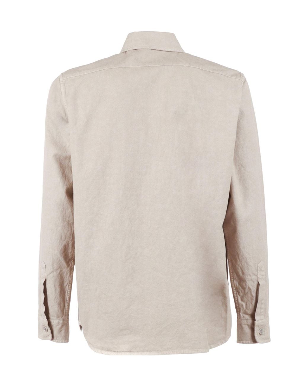 Aspesi Natural Buckle Long-Sleeved Shirt for men