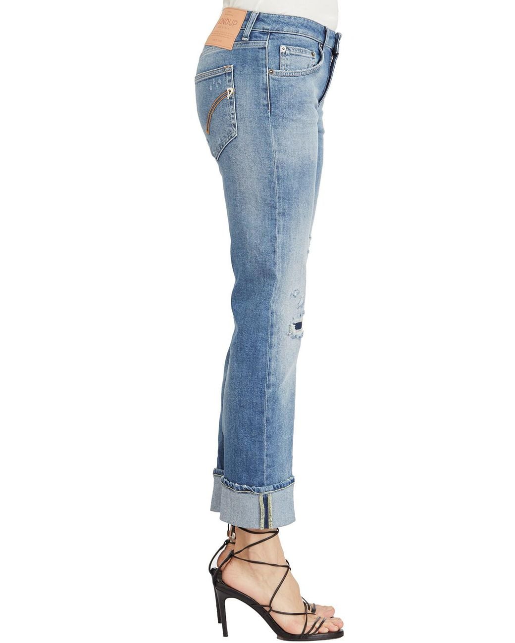 Dondup Blue Distressed, Faded Denim Trousers