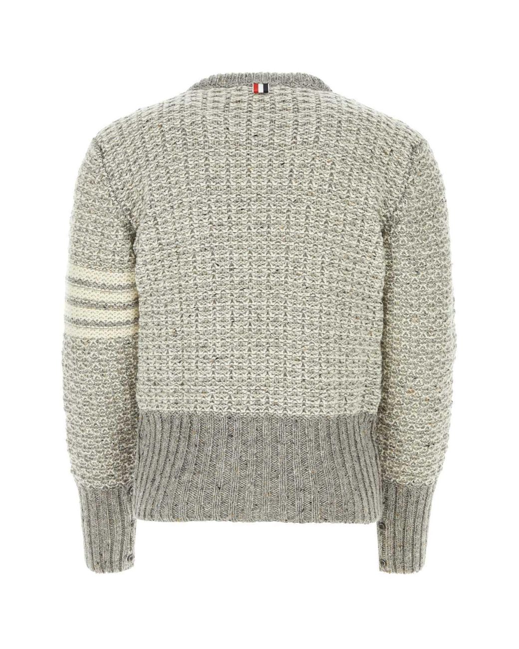 Thom Browne Natural Bar Stripe Knitted Jumper for men