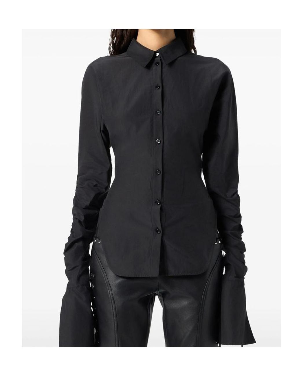 Blumarine Blue Cinched Shirt