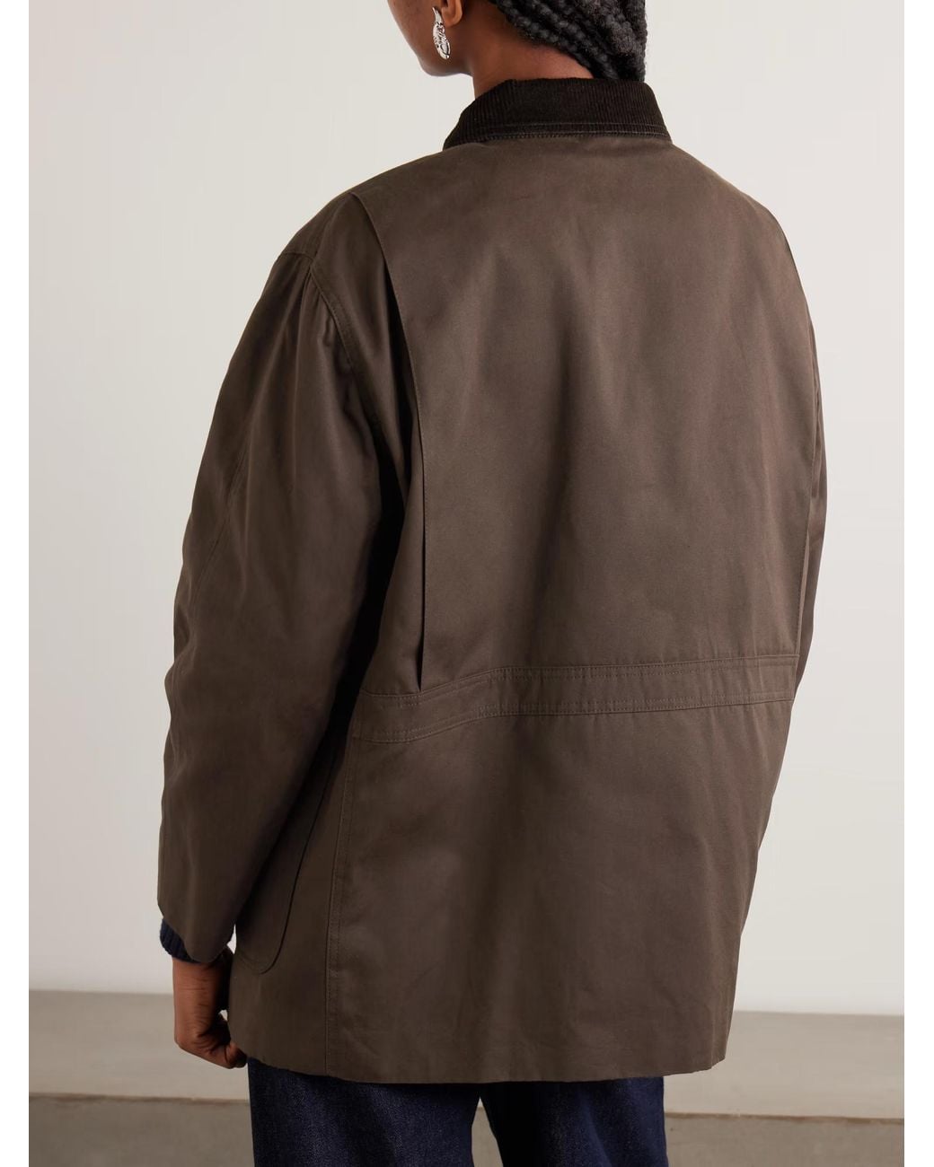Blazé Milano Brown Corduroy-Collar Coat