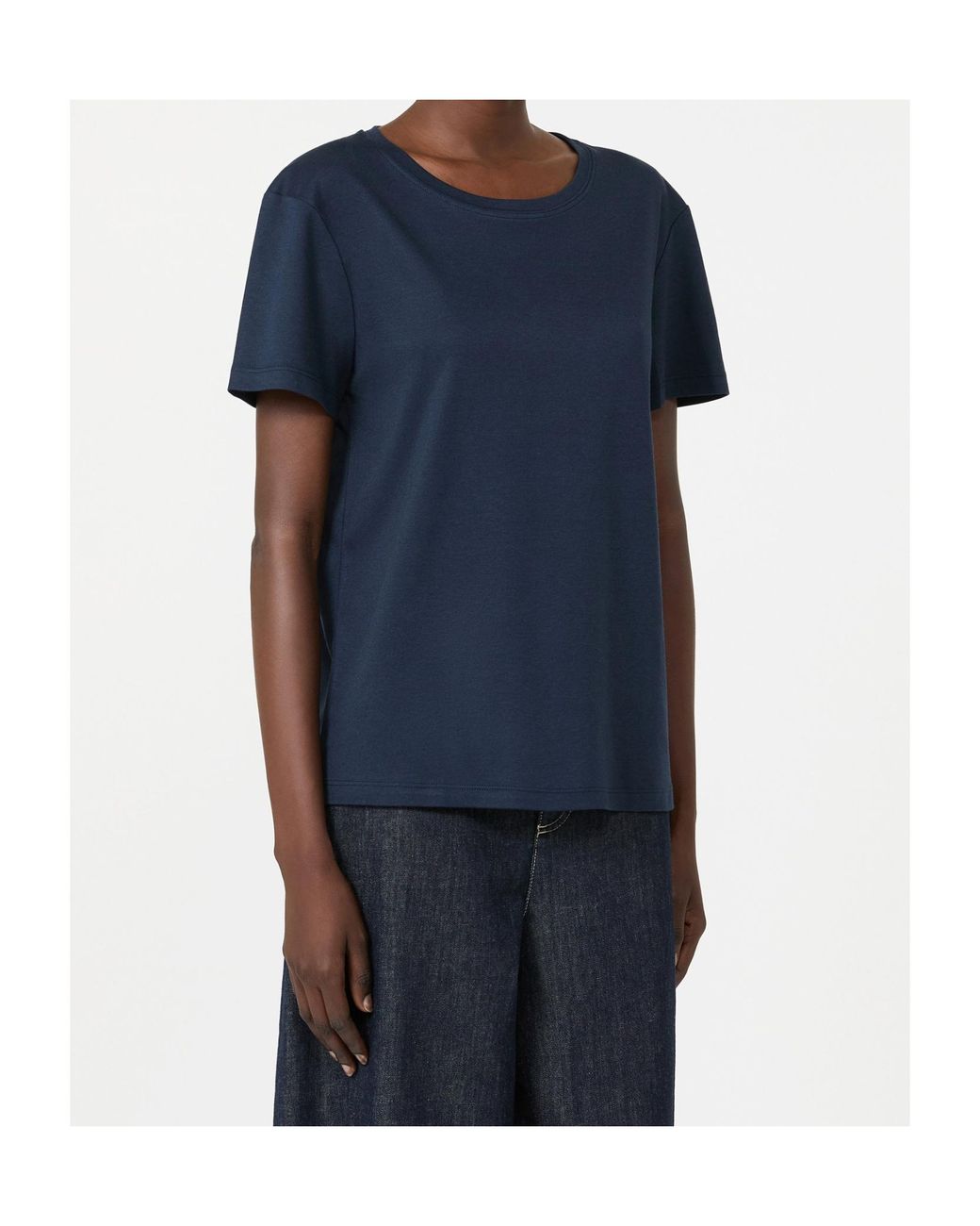 Max Mara Blue Smmsegale Crewneck Jersey T-Shirt