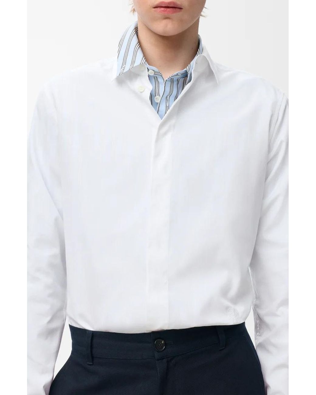 Loewe White Long Sleeve Buttoned Shirt for men
