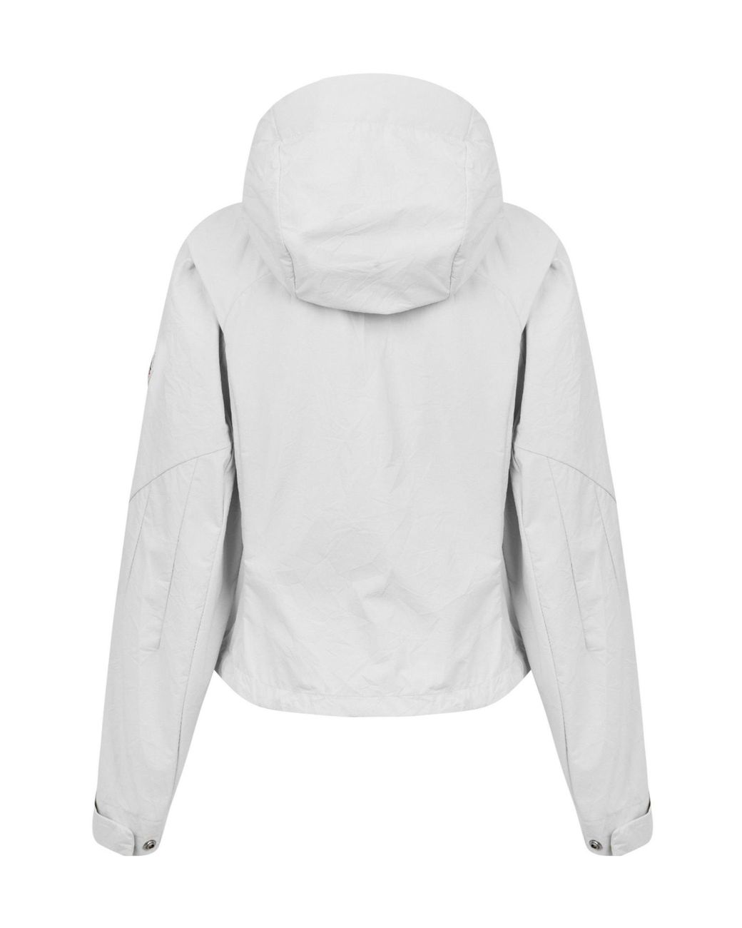 Moncler Gray Cropped Hooded Wind Jacket