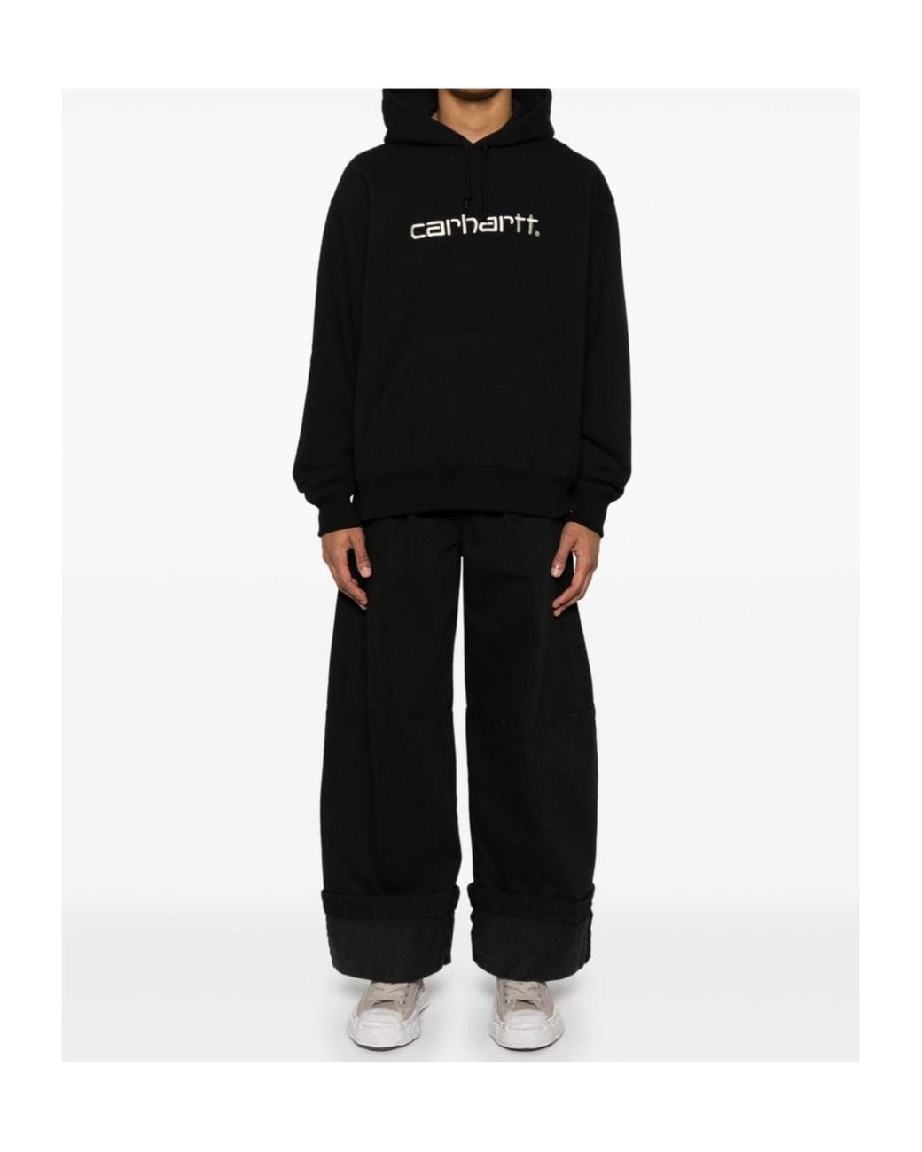 Junya Watanabe Black Carhartt Drawstring Hoodie for men