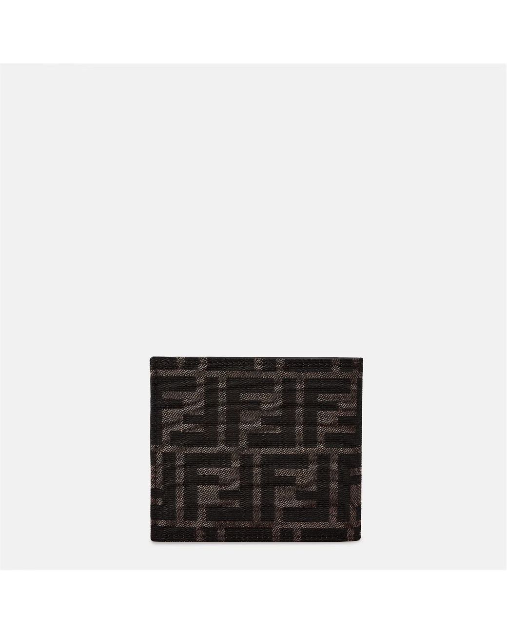 Fendi Black Jacquard Billfold for men