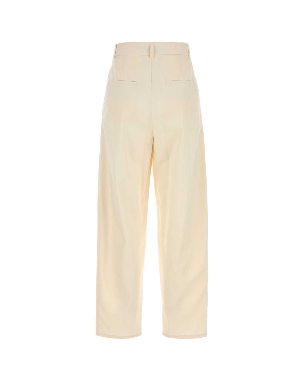Max Mara Natural Duomo Pleated Button-Detailed Trousers
