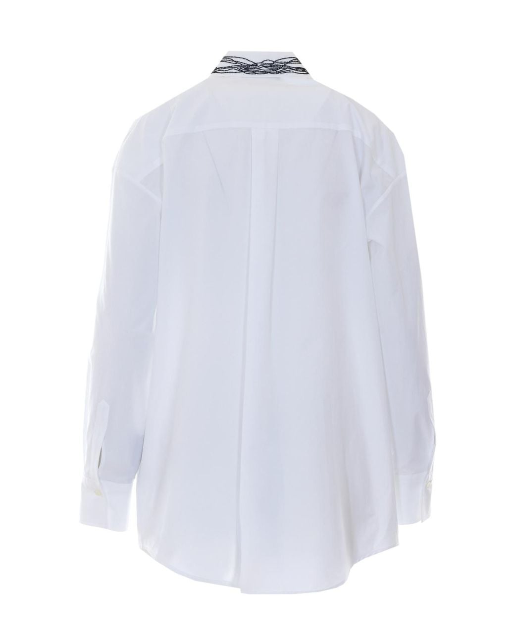 Fabiana Filippi White Beaded Collar Shirt